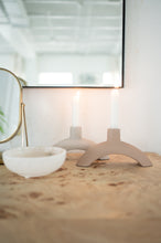 Load image into Gallery viewer, Off White Aluminum Candle Holder
