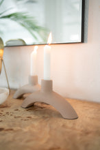 Load image into Gallery viewer, Light Brown Aluminum Candle Holder

