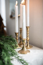 Load image into Gallery viewer, Antique Gold Tapered Candle Holder
