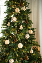 Load image into Gallery viewer, Checkered Paper Mache Ornament
