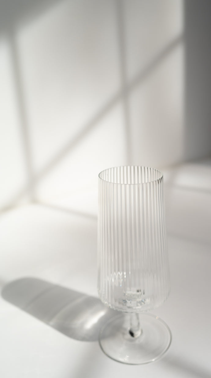 Fluted Textured Cocktail Glass
